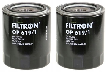 2× FILTRON OP 619/1 FILTR OLEJE