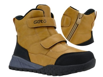 BUTY ZIMOWE CHŁOPIĘCE OCIEPLANE ŚNIEGOWCE RZEPY 34