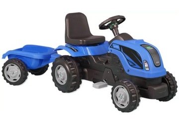 Duży traktor z przyczepą na pedały do 50kg + wiaderko składane 2l gratis