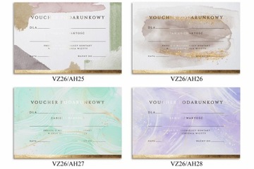 VOUCHER BON FIRMOWY GOTOWY PROJEKT ZŁOTY HOTSTAMPING REALIZACJA 48H 20szt