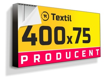 Kaseton reklamowy LED TEXTIL 400x75cm