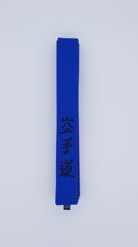 Pas do Karate Shotokan 300 cm niebieski z haftem