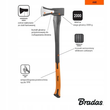Универсальный топор Bradas 600г.