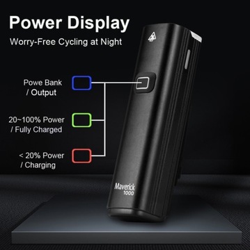 Велосипедный фонарь Maverick 1000лм 4800мАч POWER BANK