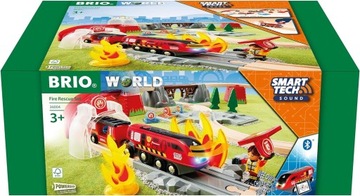 BRIO World – 36004 Zestaw ratunkowy dla straży pożarnej Smart Tech Sound