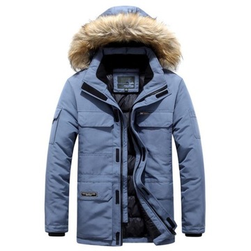 Ciepła gruba zimowa kurtka męska Mountainskin XL