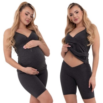 FORMOMMY LEGGINSY CIĄŻOWE GETRY SPODNIE KOLARKI Z NISKIM STANEM XXL