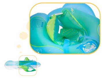 НАДУВНОЕ КОЛЕСНОЕ КОЛЬЦО С КОЗЫРЕМ ДЛЯ ЛОДКИ-ПОНТУ ДЛЯ ПЛАВАНИЯ ДЕТЕЙ