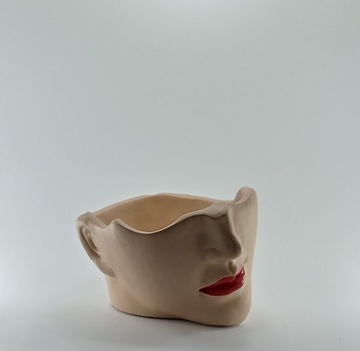 Крышка для горшка-головка 21х18х13см Телесного цвета.