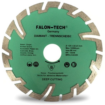 TARCZA DIAMENTOWA 125/22,2 GŁĘBOKIE CIĘCIE SEGMENT