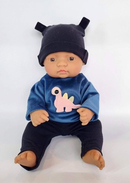 Комплект одежды для куклы, блузка+леггинсы, шапка, Минилэнд, 32-38 см, цвета