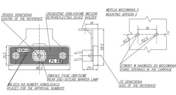 Светодиодный задний габаритный фонарь WAŚ DIODE 218Z