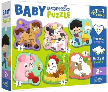 6 UKŁADANEK BABY CLASSIC FARMA ZWIERZĘTA