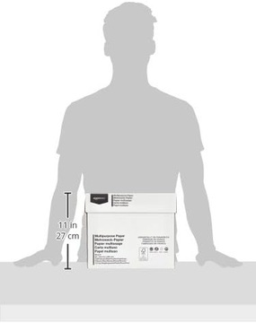 Бумага для принтера AmazonBasics, А4, 80 г/м², 5 x 500 листов, белая