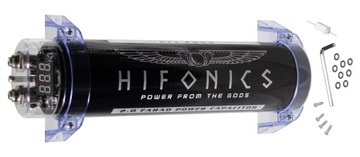 Kondensator HiFonics HFC2000, pojemność 2 Farady do instalacji zasilającej