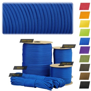 Linka EDCX 4mm Paracord 550 - (Blue, 15 m)