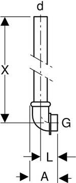 ŁĄCZNIK RURY SPŁUKUJĄCEJ GEBERIT