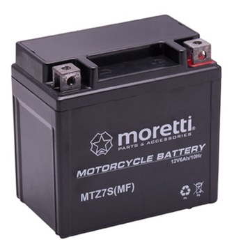 Akumulator MORETTI 12V 6Ah 130A MTZ7S(MF) AGM motocyklowy