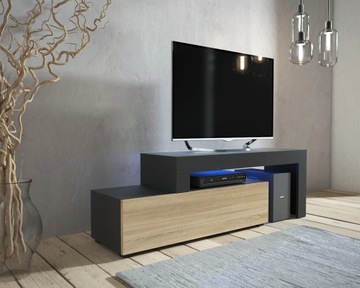 Комод Тумба под ТВ SLIDING 108-200 дуб сонома LED