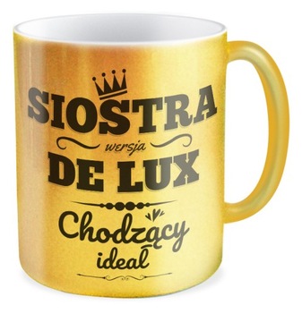 Kubek złoty SIOSTRA de lux chodzący ideał prezent