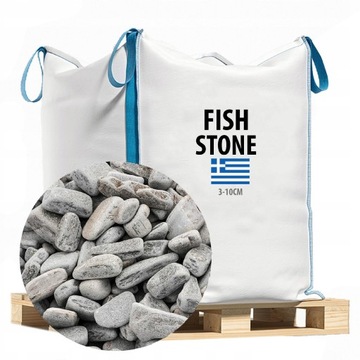 Серые греческие декоративные камни Fish Stone 500кг