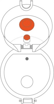 Czerwona stalowa butelka bidon na wodę elegancka do biura szkoły ION8 0,4 l