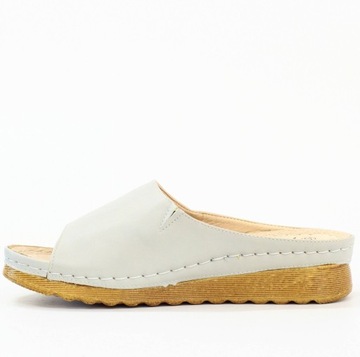 KLAPKI DAMSKIE BUTY LEKKIE WYGODNE POLSKIE SKÓRA