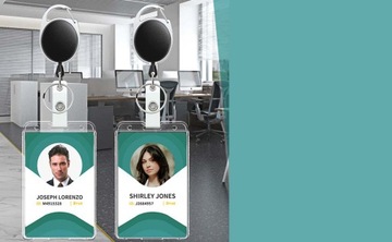 2x ВЕРЕВОЧНЫЙ ПОВОДОК С ТЯЖЕЛОЙ КАТУШКОЙ ДЛЯ НАБОРА Удостоверительных карточек