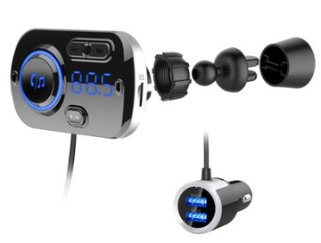 FM-ПЕРЕДАТЧИК BLUETOOTH АВТОМОБИЛЬНАЯ КАРТА AUX SD БЫСТРОЕ ЗАРЯДНОЕ УСТРОЙСТВО 2x USB