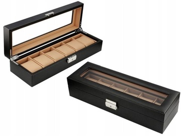 Szkatułka etui kasetka na zegarek zegarki 6 szt KA