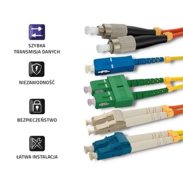 Qoltec LC/UPC-SC/APC SM Fiber Optic