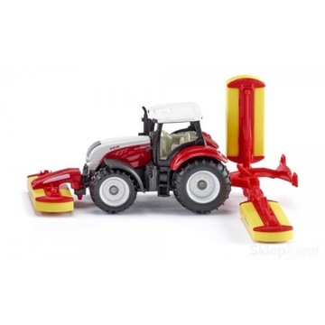 SIKU 1672 TRAKTOR STEYR + KOSIARKI POTTINGER