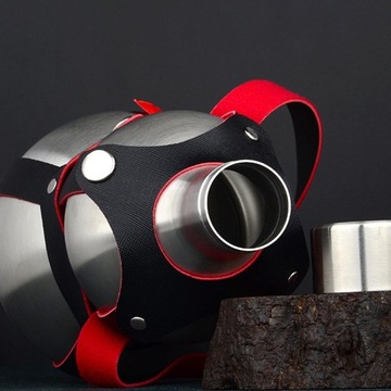 Butelka z tykwy ze stali nierdzewnej 304 o dużej pojemności 2,5 l, srebrna