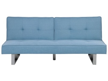 Sofa rozkładana funkcja spania niebieska