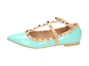 Błękitne baleriny, buty damskie VICES 1198-12 r37