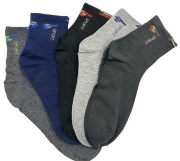 5x SKARPETY MĘSKIE SPORT SKARPETKI r.43-46