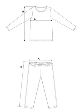 Piżama damska DWUCZĘŚCIOWA spodnie bluzka L (K205)