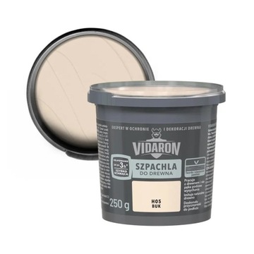 Szpachla do drewna VIDARON 250 gram, akrylowa, BUK H05