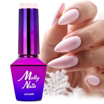 LAKIER HYBRYDOWY MOLLY NAILS FRENCH MLECZNY RÓŻ 8g WYBÓR KOLORÓW
