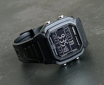 Zegarek męski CASIO W-800H-1BVES Cyfrowy Czarny pasek Podświetlenie + BOX