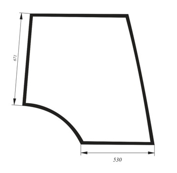 Szyba drzwi prawe Valtra 6250, 6350, 6550, 6650,