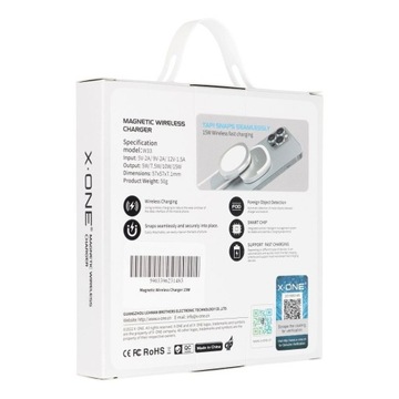 Беспроводное зарядное устройство X-ONE, совместимое с Magsafe 15 Вт
