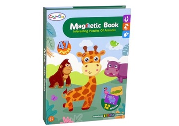 ТВОРЧЕСКАЯ КНИГА МАГНИТНЫЙ ПАЗЛ ЖИВОТНЫЕ ЗОО САФАРИ 47 EL
