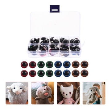 1SET SAFETY EYES PLASTIKOWE WYPCHANE SZYDEŁKOWE OCZY LALKI DO DIY CRAFT Z WASHE