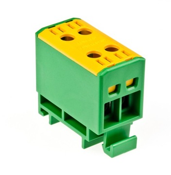 ZŁĄCZKA SZYNOWA JEDNOPOLOWA ZGX 2x16 MM2 ŻÓŁTO - ZIELONA (Al/Cu) INCOBEX