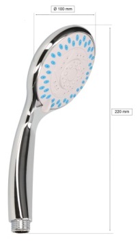 ДУШЕВАЯ РУЧКА 220X100 ММ 5-ФУНКЦИОНАЛЬНАЯ ХРОМ
