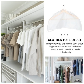 ПРОЗРАЧНАЯ ПОКРЫТИЯ ОДЕЖДА ЗАЩИТНЫЕ СУМКИ БЕЛЫЙ 5