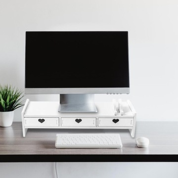 Подставка для монитора компьютера Riser Настольная полка для хранения компьютеров Розовый 3 ящика