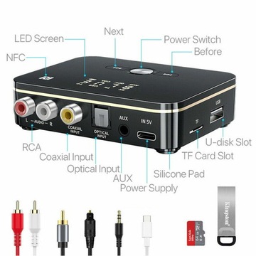 Adapter Bluetooth Bedde Transmiter Komputerowy Bluetooth Płaski