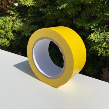 ЛЕНТА ПРЕДУПРЕЖДАЮЩАЯ ПВХ Виниловая напольная 50мм / 33м ЖЕЛТО-ЧЕРНАЯ